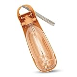 MHwan Botella de Agua para Perros, Bebedor Agua Perro, Bebedero portatil Perro, Plegable para Botellas de Agua para Perros Viaje Gran Capacidad ABS Fregadero 550ML (Naranja)