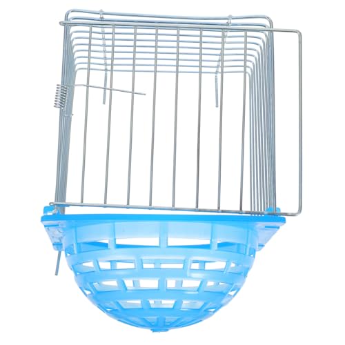 Lurrose 箱 鳥の巣 鳥の巣 鳥小屋 オウムのぶら下がっている巣 ラットキャリア ハトの孵化の巣 ケージ用インコの巣 ケージ用バードハウス インコケージアクセサリー 鳥の家 金属 Blue