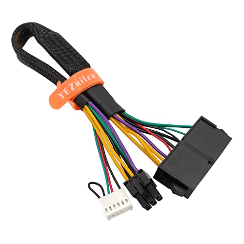YEZriler 24 Pin to 6 Pin ATX Power Adapter Sleeved Cable for HP Z200 Z230 4300 6080 8080 ProDesk 600 G1 G2 EliteDesk 800 G1 G2 13-inch(33cm) by YEZriler - Used condition - US$12.94