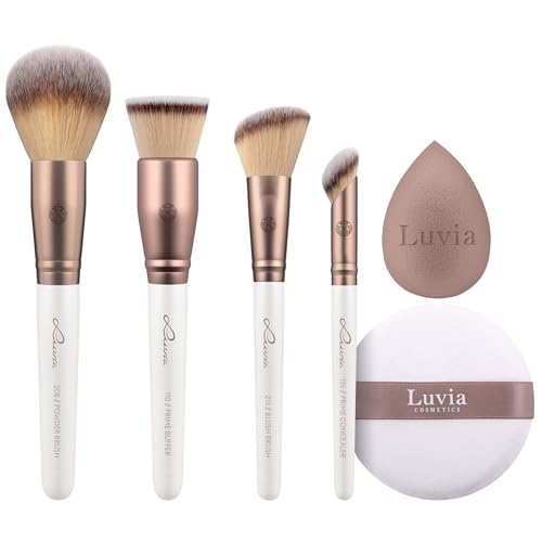 Ensemble de pinceaux de maquillage végétalien pour un teint parfait du matin jusqu'au soir