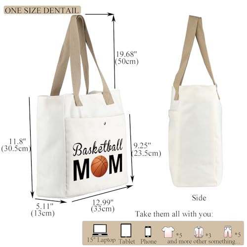 Bolso Tote Basketball Mom para mujer miniatura 4