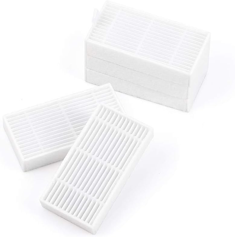 Pack of multiple white replacement filters for the robot vacuum