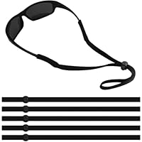 Qufiiry Brillenband, 5 Stück Verstellbare Brillenkette, Sport Brillenkordel, Brillenkette Schwarz, Rutschfest Brillenschnur, Sportbrillenband mit guter Schweißabsorption für Männer und Frauen Sport