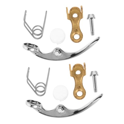 Abaodam 10pcs Trumpet Water Key Repair Kit Valve Finger Button, Cork Pads and Screws, Small Brass Instrument Maintenance Set for Trumpet and Cornet Water Spit Valve Replacement