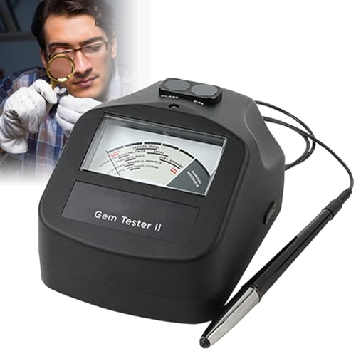 FENOKD High Precision Jewelry Diamond Tester, Gemstone Diamond Tester, with Assisted Thermal Calibration, for Identifying Diamonds/Moissanites and Common Colored Gemstones
