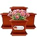 2friends Großer Pflanzkübel 48x48 für Außen 4er Set Terracotta - Wetterfester Blumentopf in Premium-Qualität Ideal für Outdoor, Große Blumentöpfe mit Effizientem Entwässerungssystem