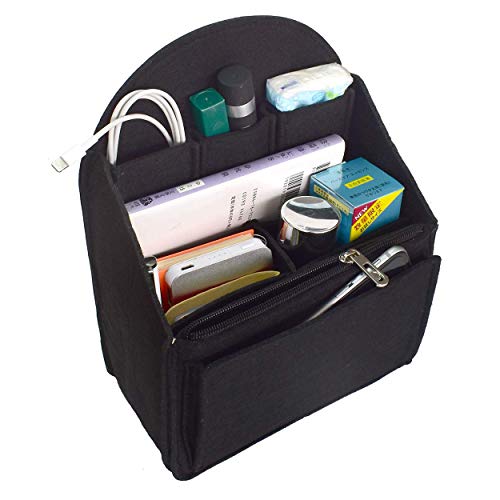 Vancore Felt Backpack Organizer Insert For Rucksack Handbag Shoulder Bag (Black,Small) #TOP1