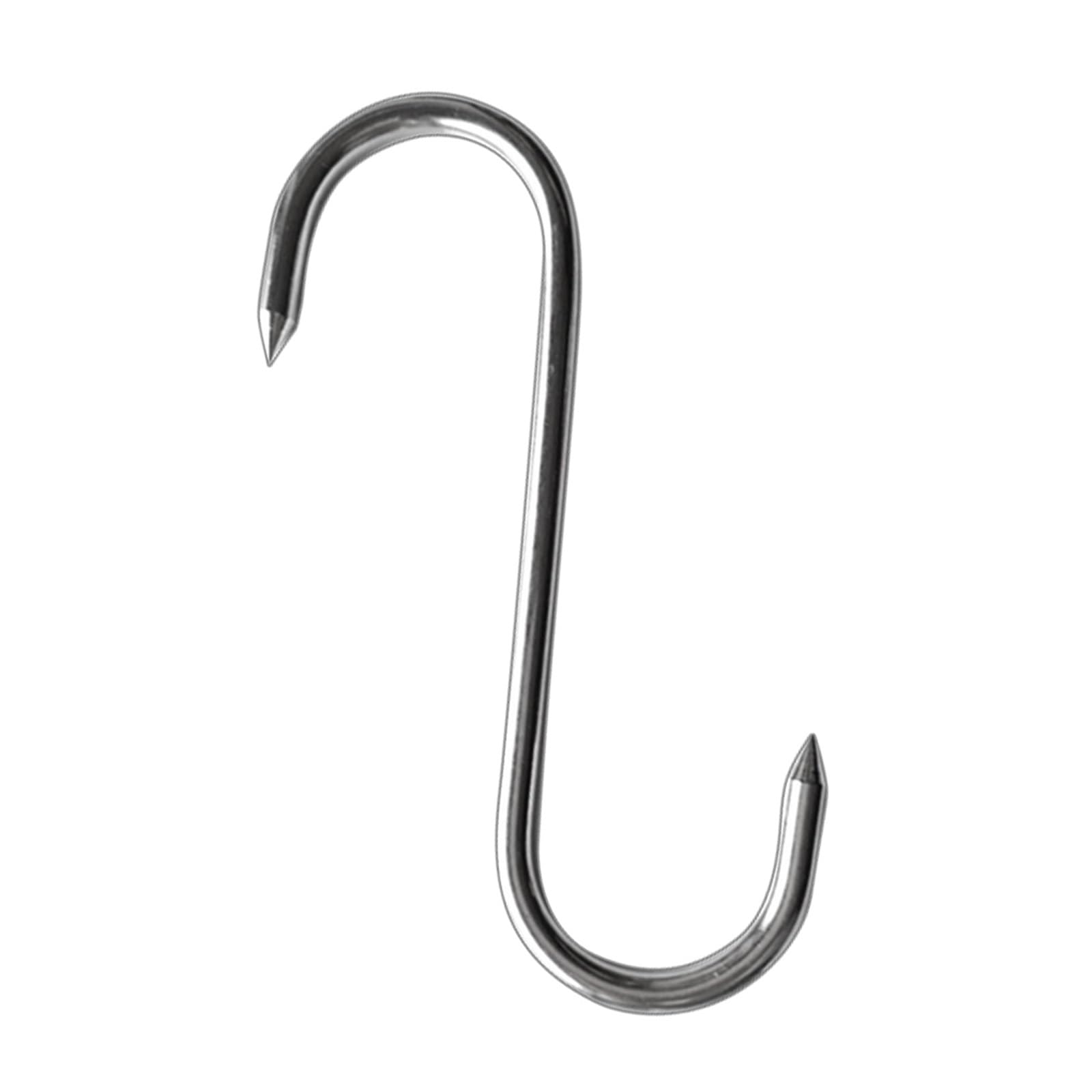 100 ganchos de acero inoxidable en forma de S for carnicero, de metal, for colgar sartenes, ollas y utensilios de cocina, for herramientas de repostería. Para Carnes