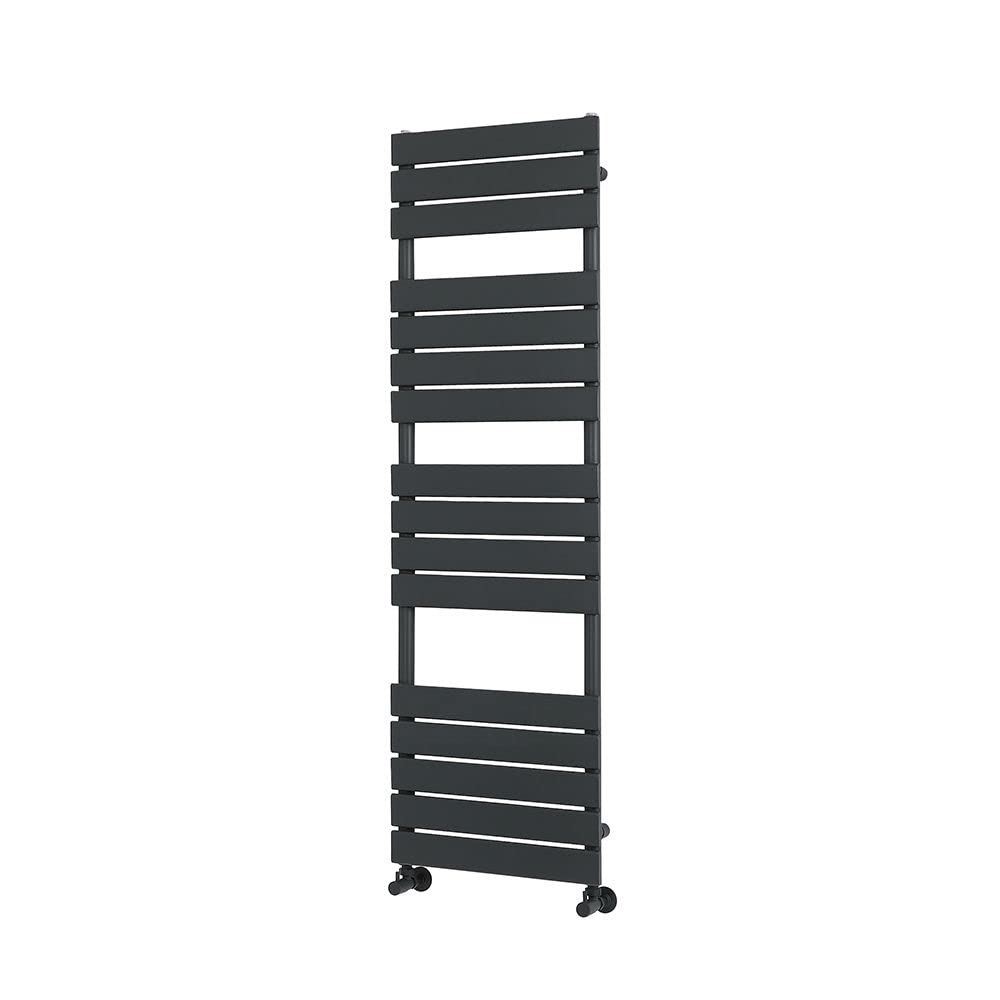 Milano Anthracite Lustro Flat Panel Heated Towel Rail - 1500Mm X 450Mm