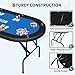 Garvee 8 Player Oval Poker Table Foldable, 72