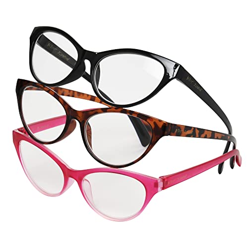 Lunettes de lecture œil de chat Betsey Johnson 54 mm dioptrie +2 noir