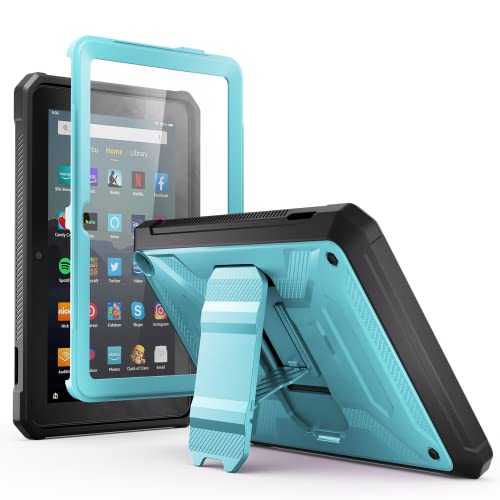 All-New Fire 7 Tablet Case (12th Generation Tablet, 2022 Release) - TrendGate Lightweight Armor Series Cover Built-in Screen Protector with Stand for Amazon fire 7 2022, Not Fit iPad - Blue