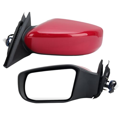 Left Driver Red Side Mirror Compatible with Nissan Altima 2013-2018 Sedan Power Glass/Non-Folding/Non-Heated Door Mirrors Outside Rear View Mirror Replace# 963023TH0A by VANLOGY - Used condition - Image 7