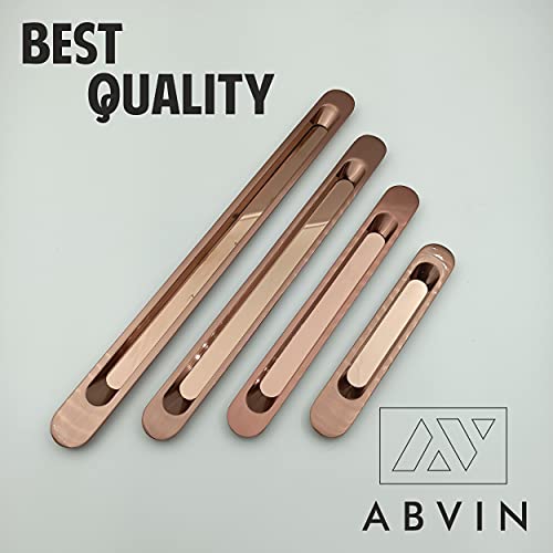 Image of ABVIN Slim Rosegold Concealed Sliding Door Handle and Concealed Door Pull Handle, for All Type Wardrobe & Cupboard Door Only for Slide (1 Pcs) (14.5 inch)