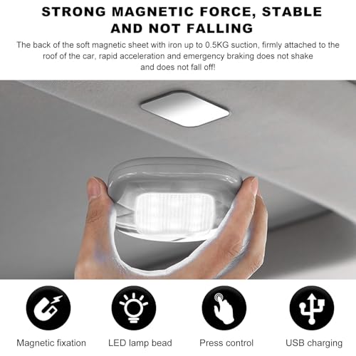 Luz de Cúpula Magnética para Interior de Auto Beige miniatura 5