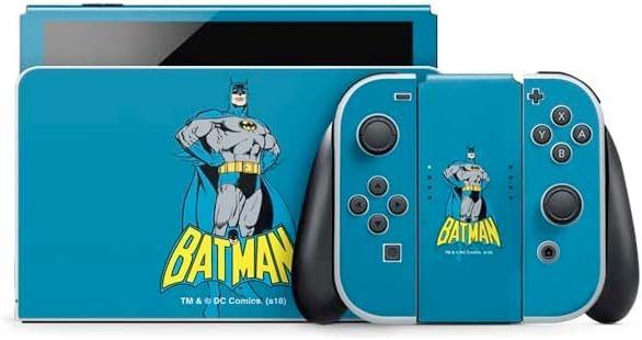 Skinit Decal Gaming Skin Compatible with Nintendo Switch OLED (2021) - Officially Licensed DC Comics Batman Vintage Character Pattern - Joker and Robin Design