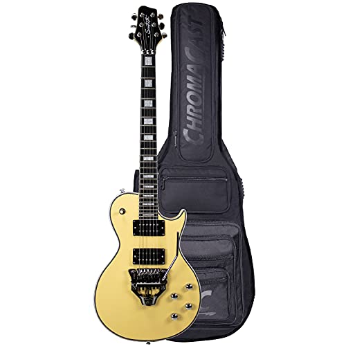 GoDpsMusic 6 String Sawtooth Heritage 24 Fret Guitar with Floyd Rose FRX System, Antique White, with ChromaCast Pro Series Gig Bag, Right, (ST-H70-FRX24-ATQWH) GoDpsMusic 6 String Sawtooth Heritage 24 Fret Guitar with Floyd Rose FRX System, Antique White, with ChromaCast Pro Series Gig Bag, Right, (ST-H70-FRX24-ATQWH)