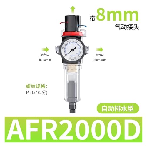 Filtro regulador AFR2000D para compresor: aire limpio y presión estable en tu taller 2
