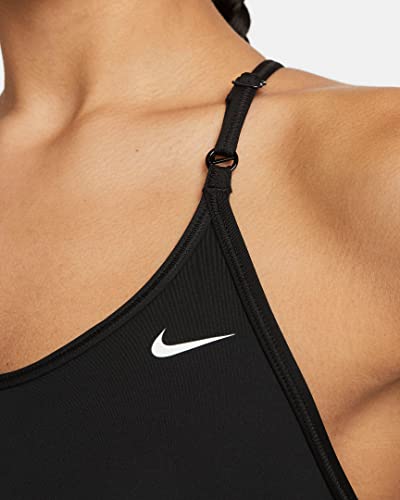 Nike Dri-Fit Indy Strappy Light-Support Padded Sports Bra Black/Smoke #TOP2