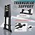 Telescoping Ladder, 14.5 FT Aluminum Lightweight Extension Ladder with Triangle Stabilizers and Hook, Heavy Duty 330lbs Max Capacity, Multi-Purpose Collapsible Ladder for Home Indoor and Outdoor Work