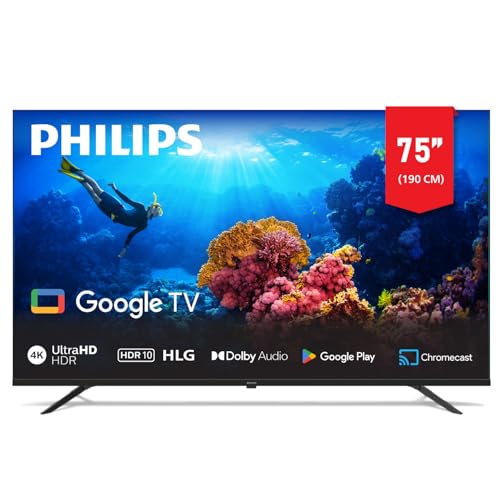 PHILIPS 75 INCH (190 CM) 4K UHD SMART GOOGLE TV WITH DOLBY AUDIO & ADVANCED IMAGE PROCESSING WITH 1 YEAR WORLDWIDE WARRANTY