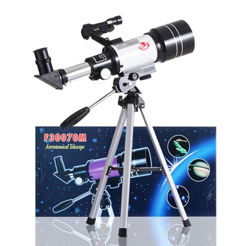 BAOERYAA Telescópio refletor para iniciantes, telescópio astronômico com tripé, monotubo de grande d