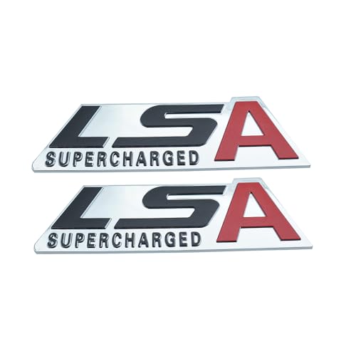 Emblemas LSA Supercharged con relieve 3D para sustitución de placas LSX, pack de 2 3