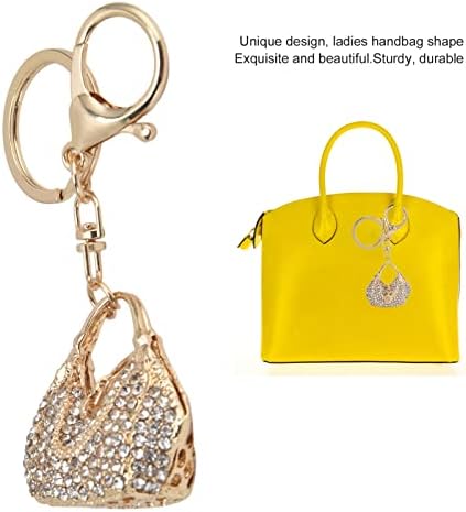 HEEPDD Luxury Rhinestone Handbag Shape Keychain, Crystal Purse Pendant Key Ring, Decorative Bag Charm for Women - Image 3