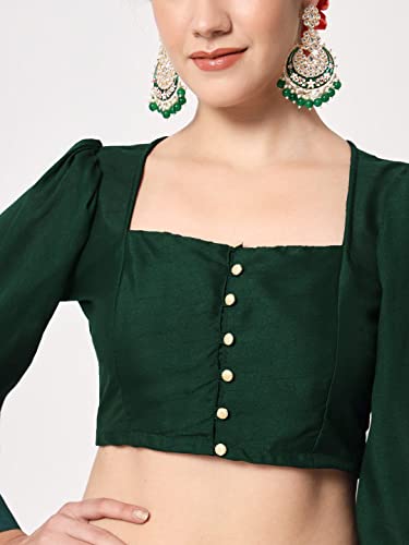 Image of studio rasa Chroma Button Down Shirt Style Blouse Crop Top for Women Girls Casual Party