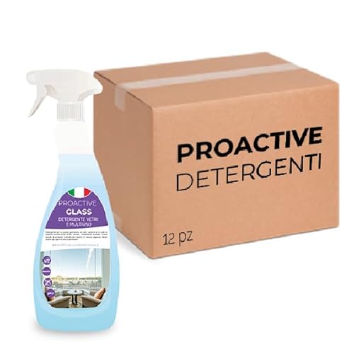 Scatola 12 Pezzi Di Detergente Vetri E Multiuso Proactive Glass 750 Ml