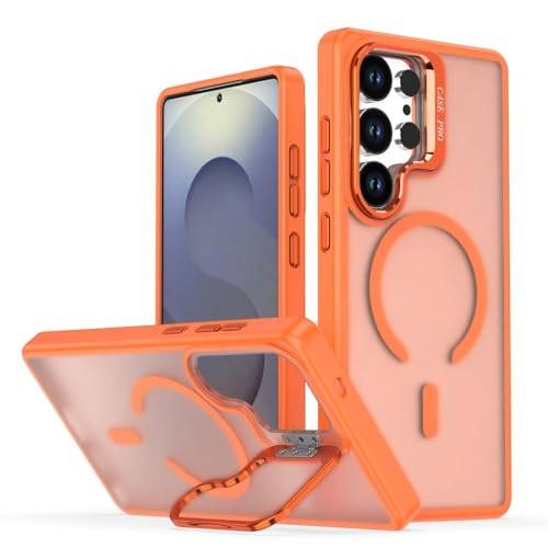 Coque Galaxy A14 5G silicone rigide orange pour stabiliser vos vidéos