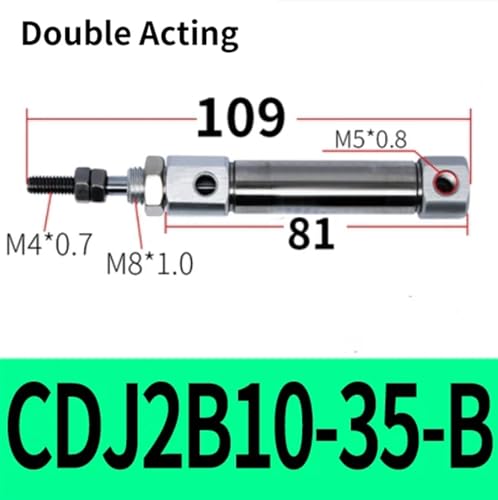Mini vérin pneumatique CDJ2B10-15-B idéal pour l'impression 3D