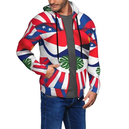 Sweat à capuche homme douceur premium motif Costa Rica d'hiver