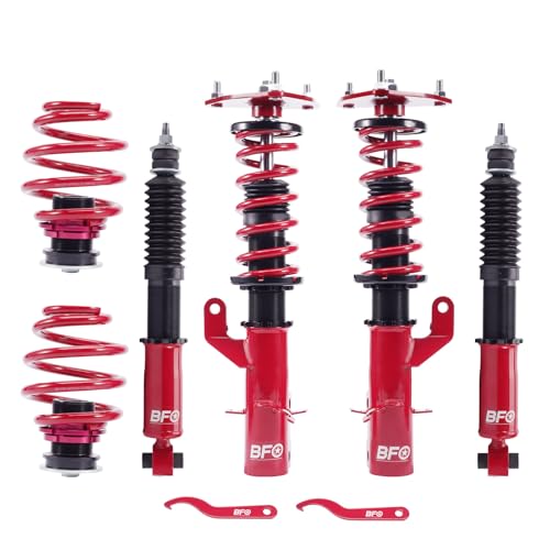 BFO Coilovers for Nissan Sentra B17 2013-2019, Height Adjustable Coilovers Suspension Kit, Preset Damping Shock Absorber Struts, Lowering Kit Red