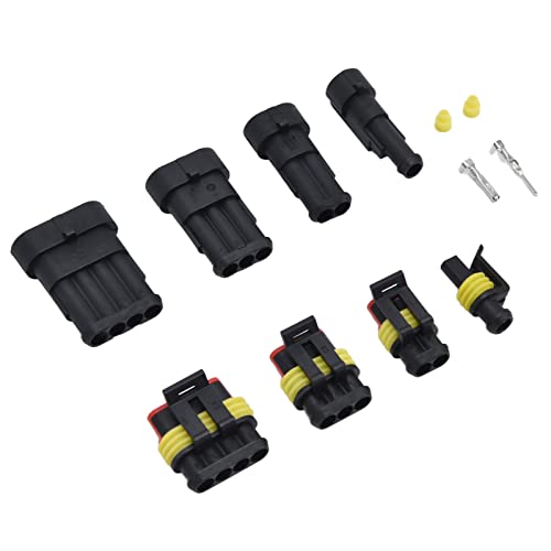 Conector de carro, design de encaixe, kit de terminais elétricos leves e impermeáveis para motocicle