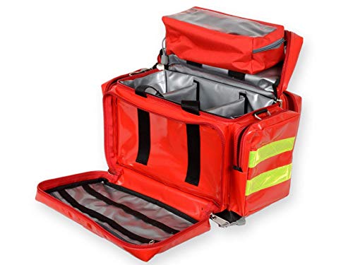 GIMA - Emergency Smart Bag, Rot Farbe, Polyester, PVC-beschichtet, leere, Trauma, Rettungsdienst, ärztliche, Erste Hilfe, Krankenpfleger, Mehrtaschenbeutel für Sanitäter, 55x35x38 cm