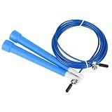 Fitness Springseil Stahldrahtkern Keine Reibung Verschleißfestigkeit für Outdoor-Sportarten(Navy blue)