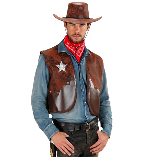 W WIDMANN MILANO Party Fashion - Gilet de Cowboy, Shérif, Ranger, Rodéo, Far West, Costumes de Carnaval