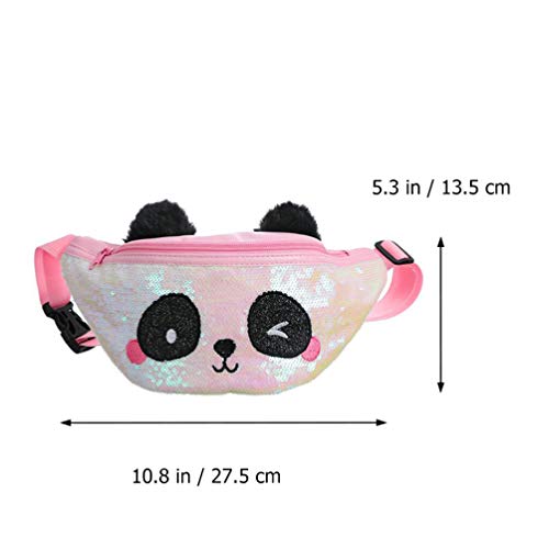 Bolsa de cinto infantil para meninas ABOOFAN bolsa transversal infantil Panda desenho animal cintura