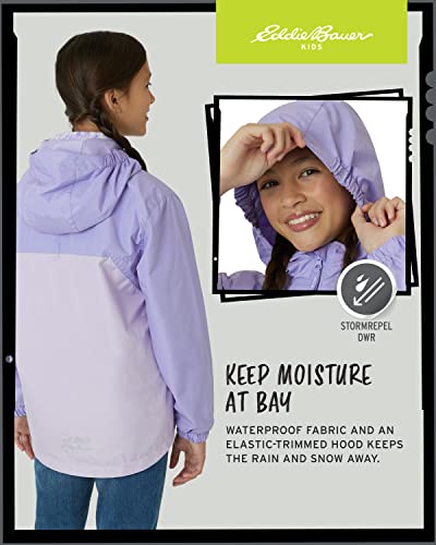 Eddie Bauer Girls' Rain Jacket - Lone Peak Waterproof 3 In 1 Insulated Windbreaker Coat With Removable Fleece Lining (5-20), Size 5-6, Lavander #TOP4