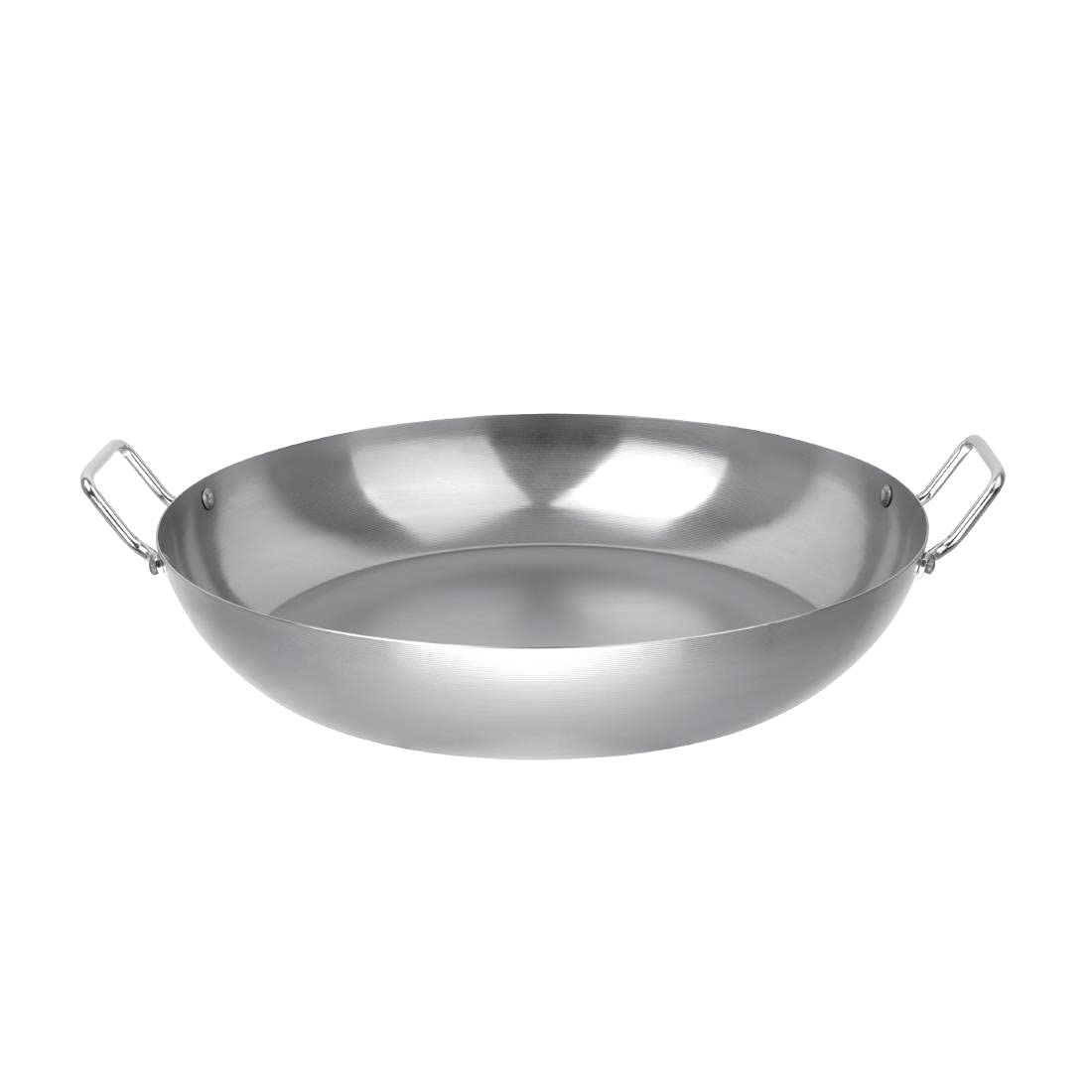 VogueGD074 Iron Paella Pan 16In Kitchen Cookware Heavy Duty Induction, Grey