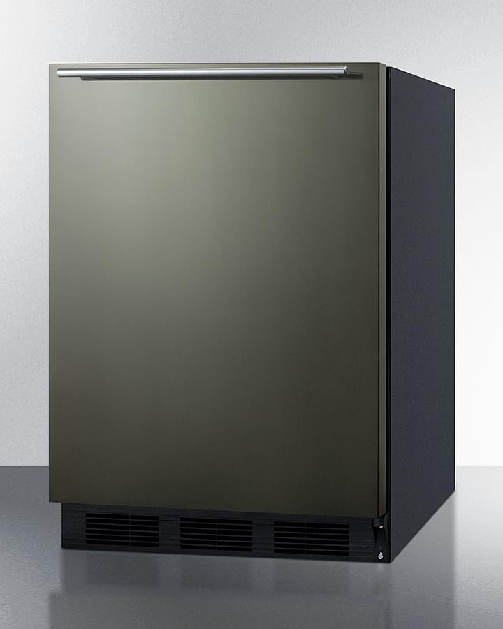 Summit 24" Refrigerator - Freezer, Peak24 Undercounter Fridge, ADA Compliant, 5.1 cu.ft. Capacity, Black Stainless Steel - CT663BKBIKSHHADA on Fridge.com