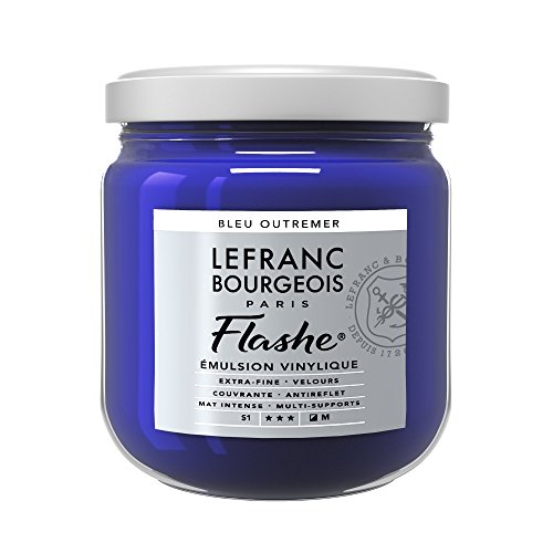 Lefranc Bourgeois Flashe Acrylique Pot 400ml Bleu Outremer, Bleu Marine