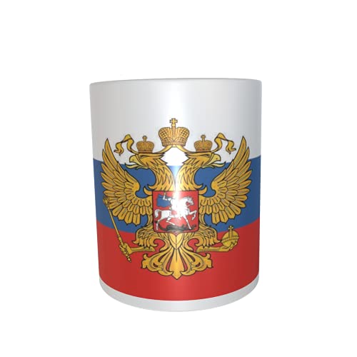 U24 Tasse Motif drapeau de la Russie avec aigle
