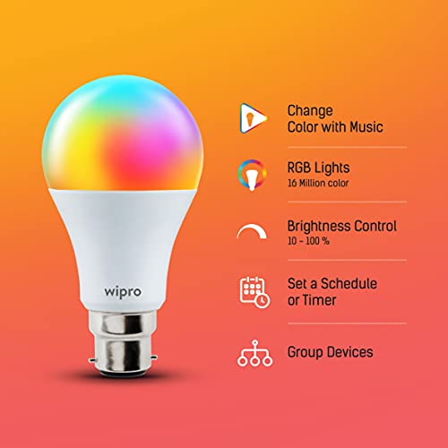 Wipro 12.5W WiFi Smart LED Bulb - Image 3 of 5