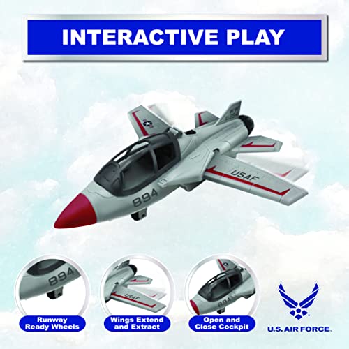 United States Air Force Sky Raider Fighter Jet Toy Airplane With Pilot & Missile - Realistic Military Aircraft & Soldier Action Figure - Bomber Plane Model For Kids 3+ #TOP2