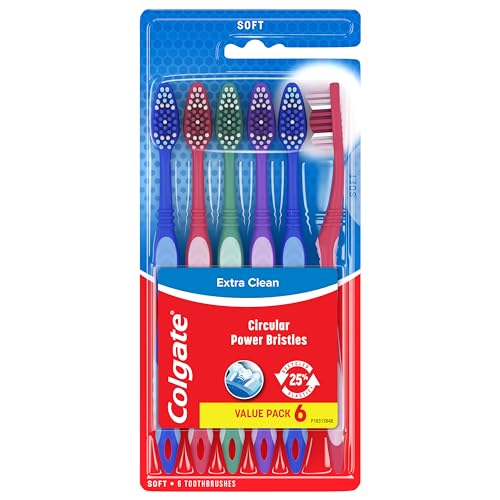 Colgate Extra Clean Toothbrush, Full Head, Soft, 6 Count by Colgate