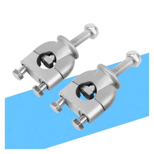 Abrazadera barra elevadora de 22mm y soporte de montaje para manillar de moto plata 3