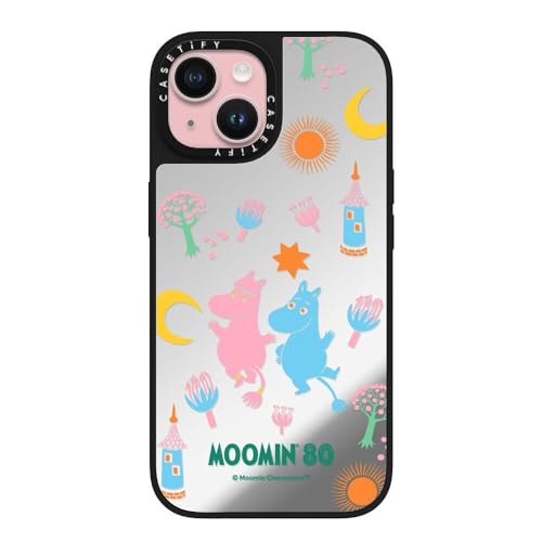 CASETiFY MagSafe Ή~[ iPhone 15P[X [ː / 1.5m̗NA / Moomin Co-Lab] - Vo[ (ubNop[) - Moomin & Snorkmaiden Case