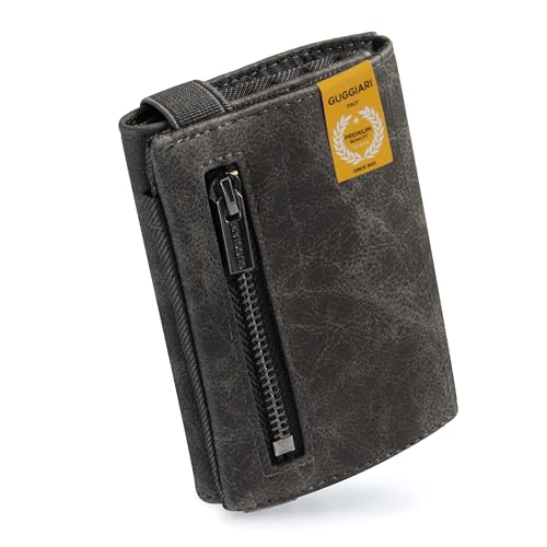 GUGGIARI® Cartera Hombre Cuero de Calidad-Cartera Suave con Monedero, Billetera y Tarjetero - Billeteras, Cartera RFID Antirrobo - Carteras, Billetera Hombre (Charcoal) GUGGIARI® Cartera Hombre Cuero de Calidad-Cartera Suave con Monedero, Billetera y Tarjetero - Billeteras, Cartera RFID Antirrobo - Carteras, Billetera Hombre (Charcoal)
